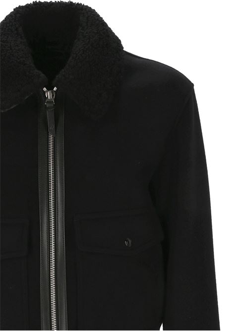 Giacca con colletto in shearling  TOM FORD | OBH002FMW011F23LB999